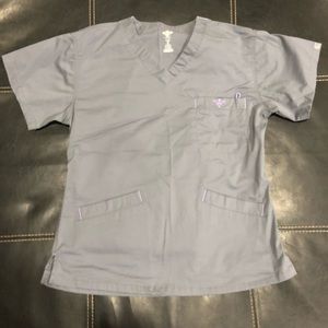Med Couture Scrub Set, Gray, XS